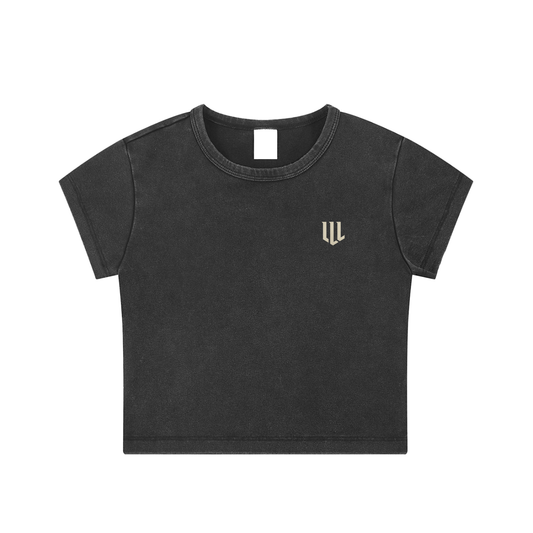 Pale Steel Washed Crop Top - Day One